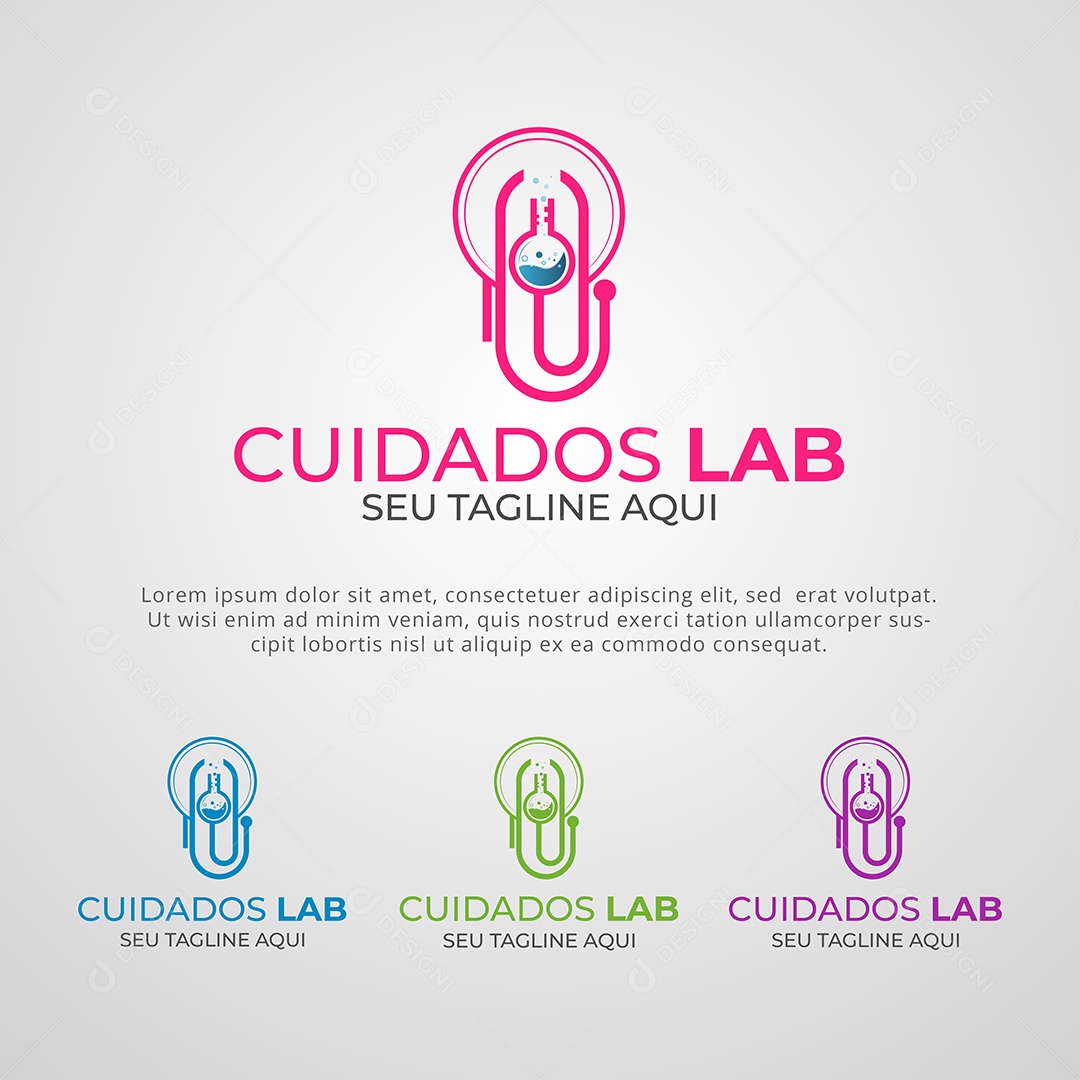 Cuidados Lab Logotipo Vetor EPS + AI Editável