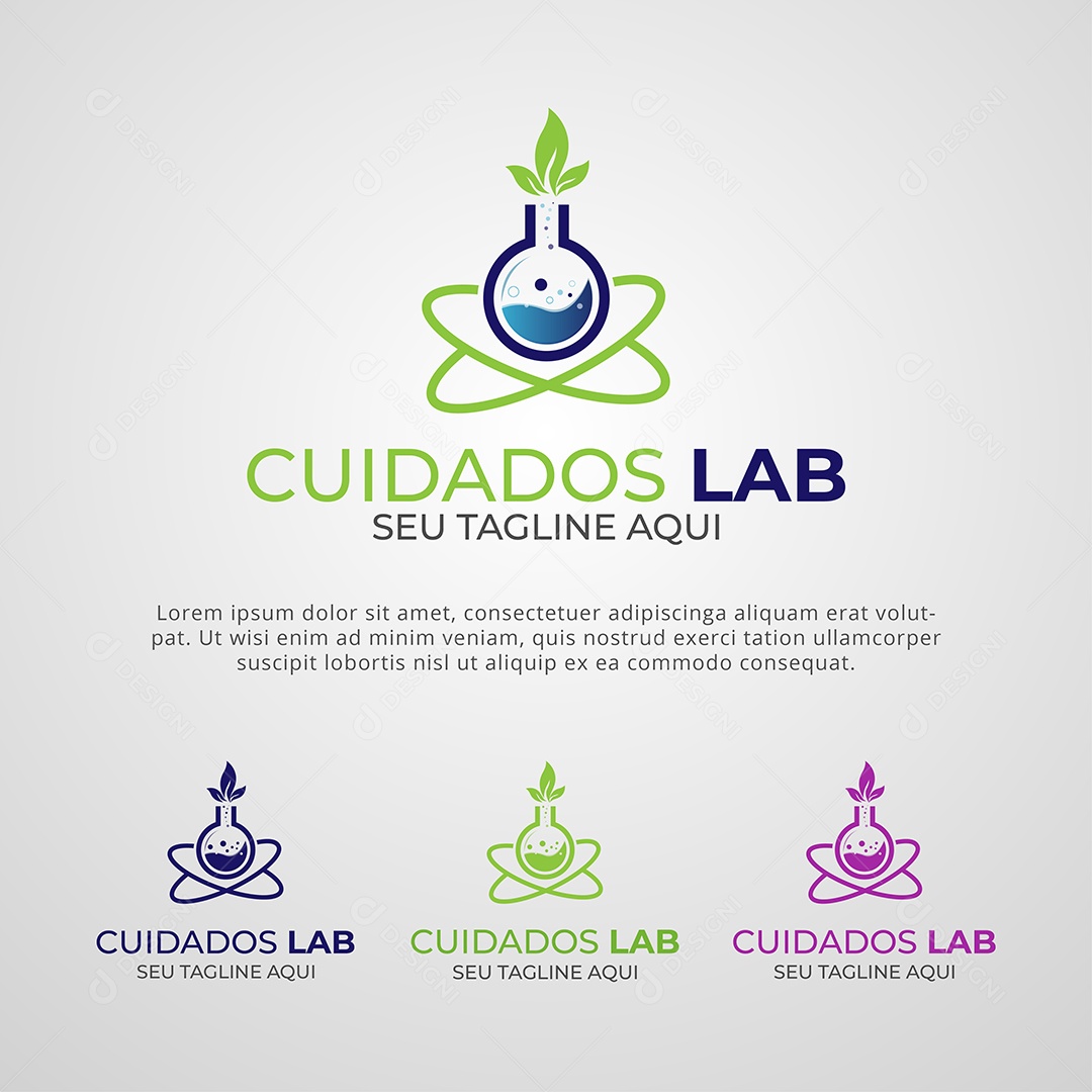Cuidados Lab  Logotipo Vetor EPS + AI Editável