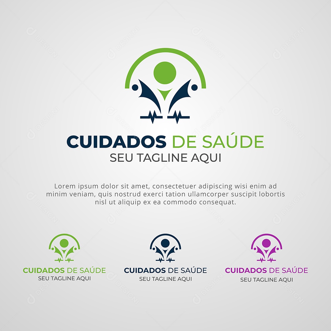 Cuidados de Saúde Logotipo Vetor EPS + AI Editável