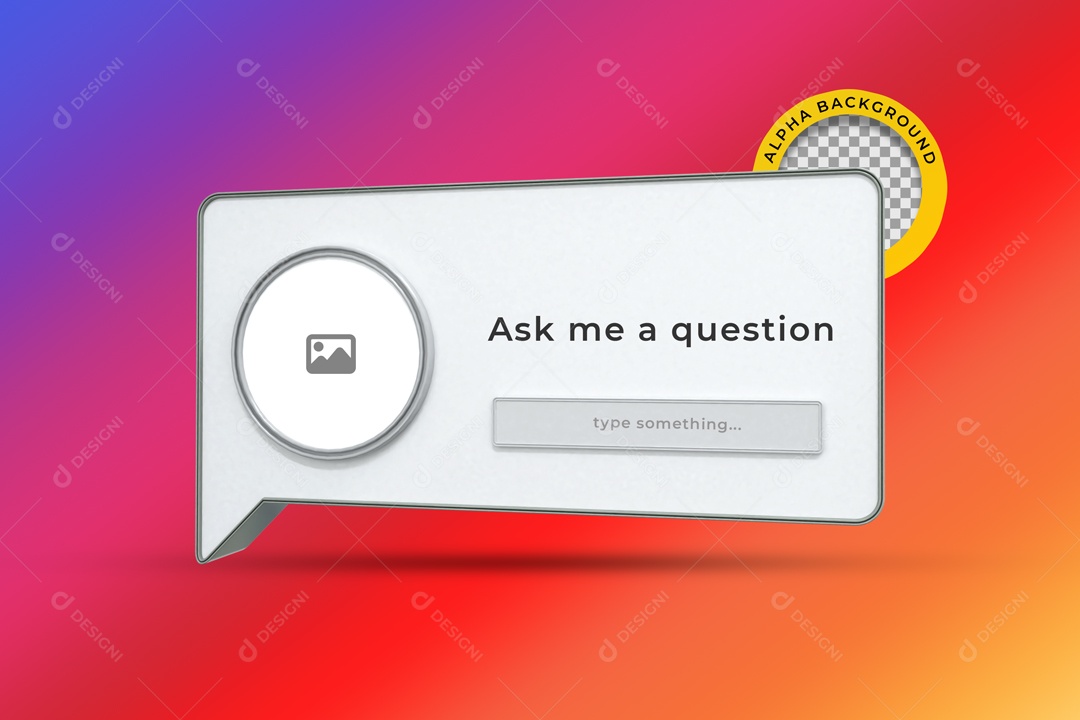 Caixa De Pergunta Elemento 3D PSD