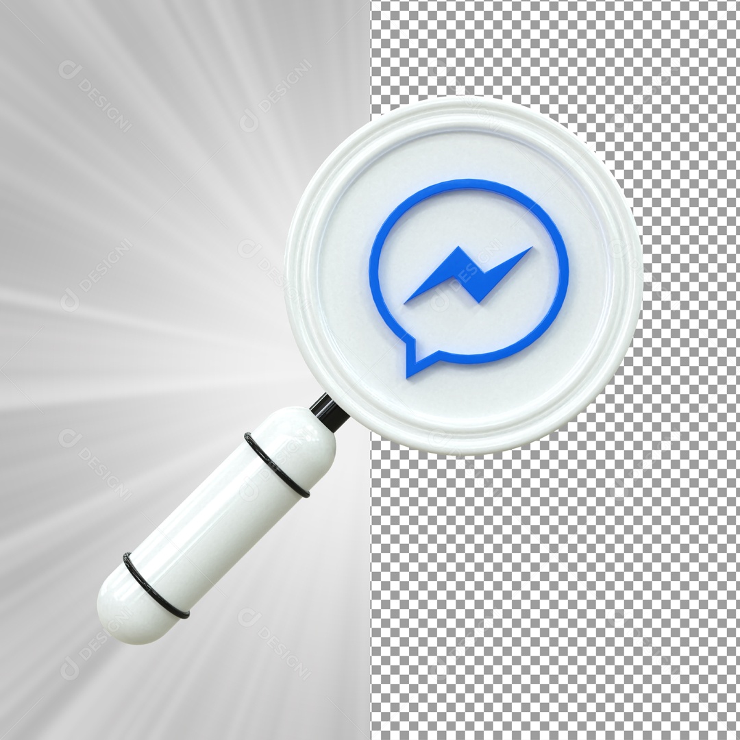 Lupa Messenger Elemento 3D PSD