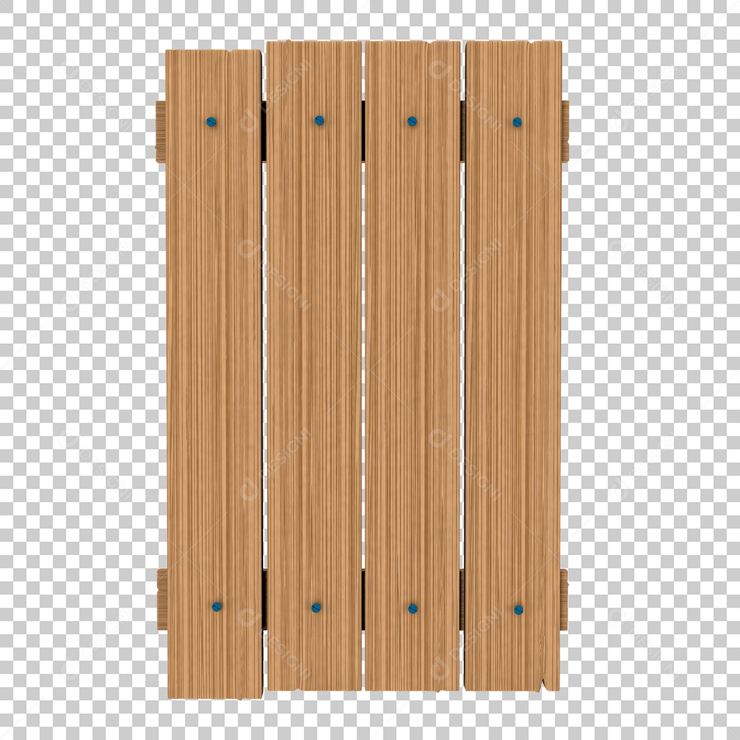 Elemento 3D Para Composição Cerca de Madeira PNG Transparente