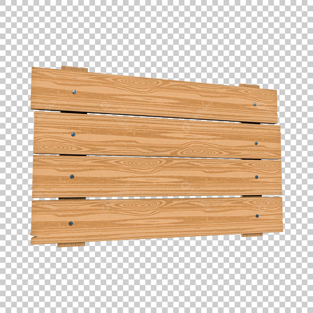 Elemento 3D Para Composição Cerca de Madeira PNG Transparente