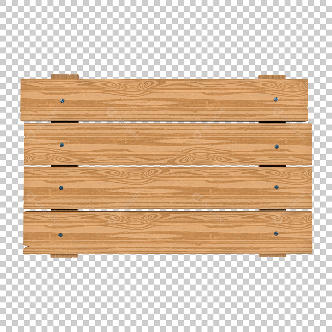 Elemento 3D Para Composição Cerca de Madeira PNG Transparente