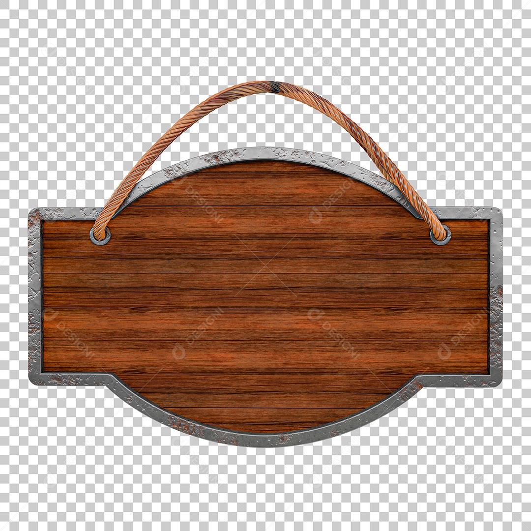 3D Element For Composition Transparent PNG Wooden Board