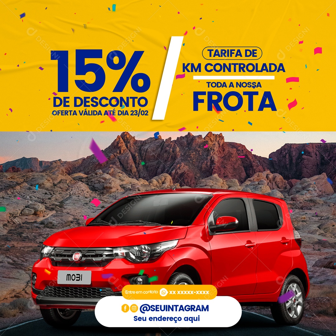 Locadora de Veículos Social Media PSD Editável