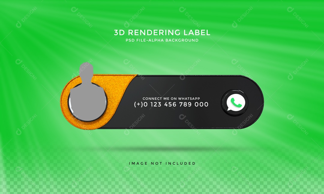 Placa De Perfil WhatsApp Elemento 3D PSD