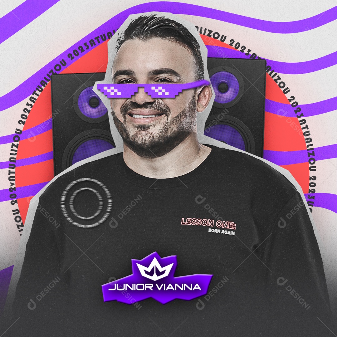 Social Media Cantor de Forró Junior Vianna PSD Editável