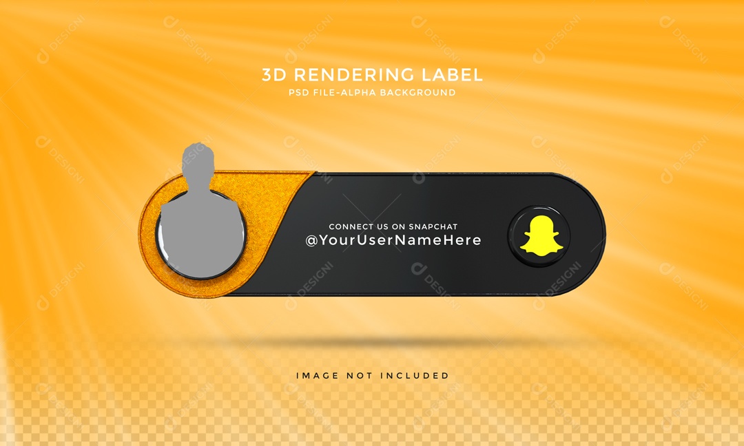 Placa De Perfil SnapChat Elemento 3D PSD