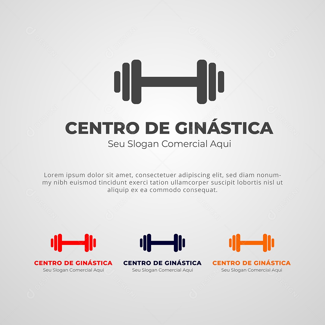 Centro de Ginástica Logotipo Vetor EPS + AI Editável