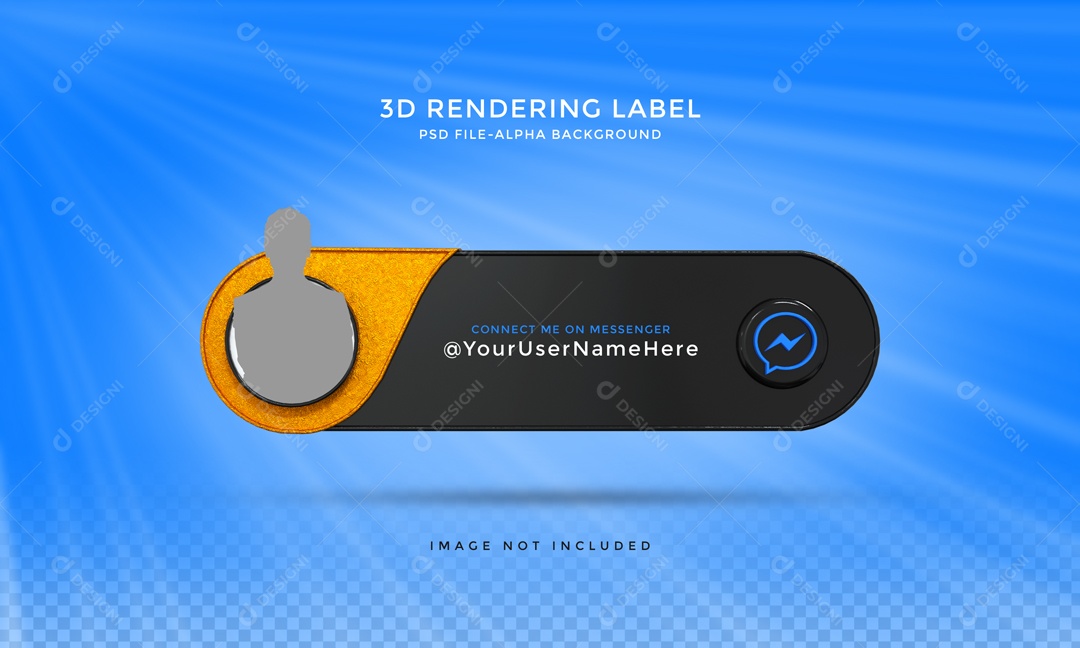 Placa De Perfil Messenger Elemento 3D PSD