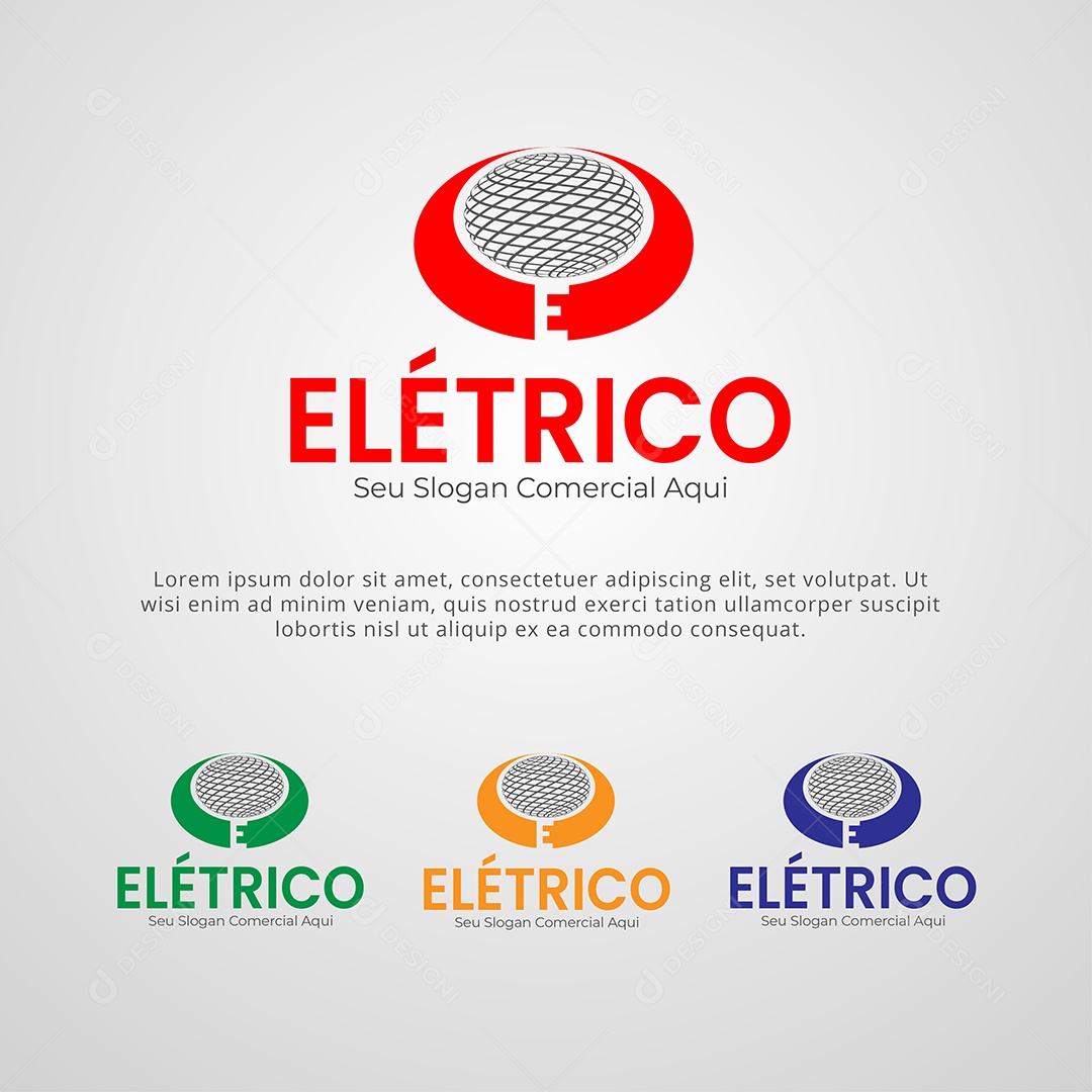 Elétrico Logotipo Vetor EPS + AI Editável