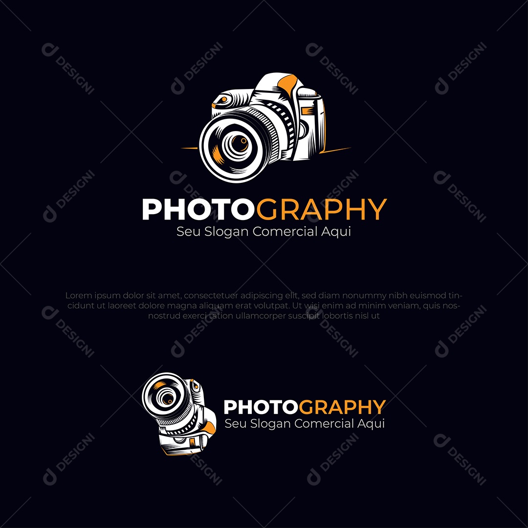 Photo Graphy Logotipo Vetor EPS + AI Editável