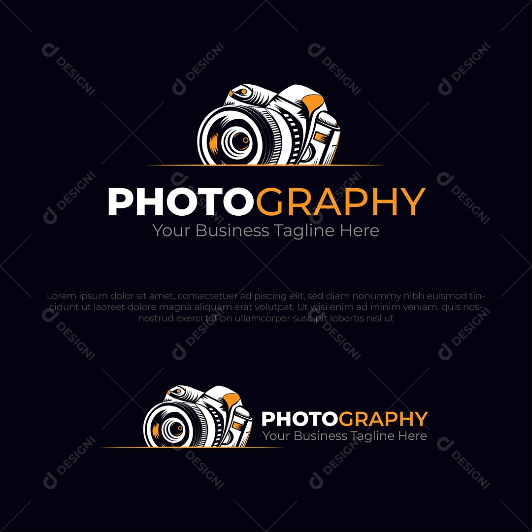 Photo Graphy Logotipo Vetor EPS + AI Editável