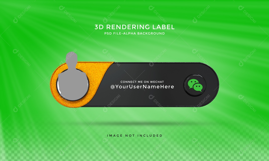 Placa De Perfil WeChat Elemento 3D PSD