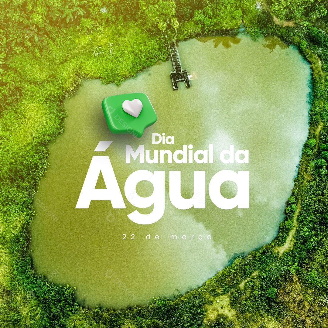 Dia Mundial da Água 22 de Março Social Media PSD Editável