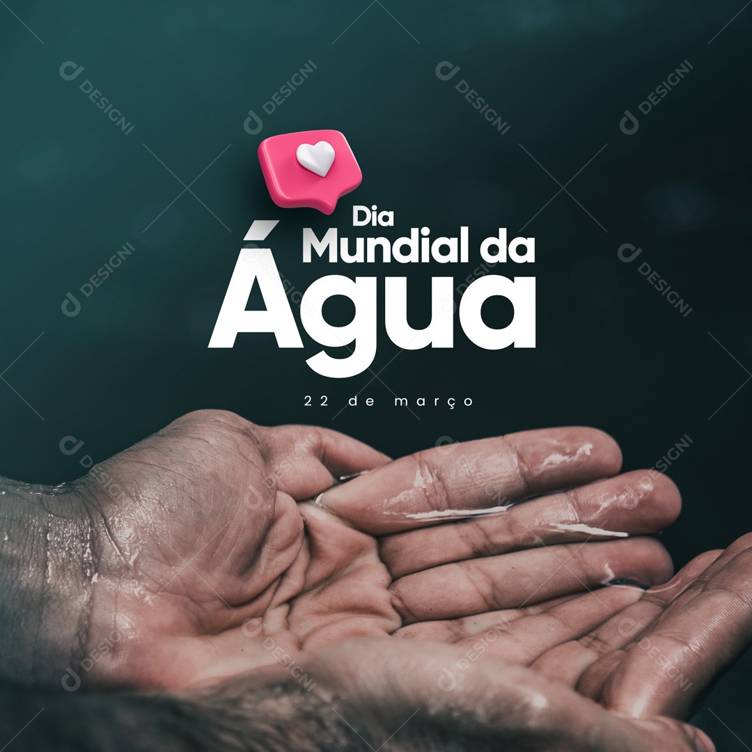 Dia Mundial da Água 22 de Março Social Media PSD Editável