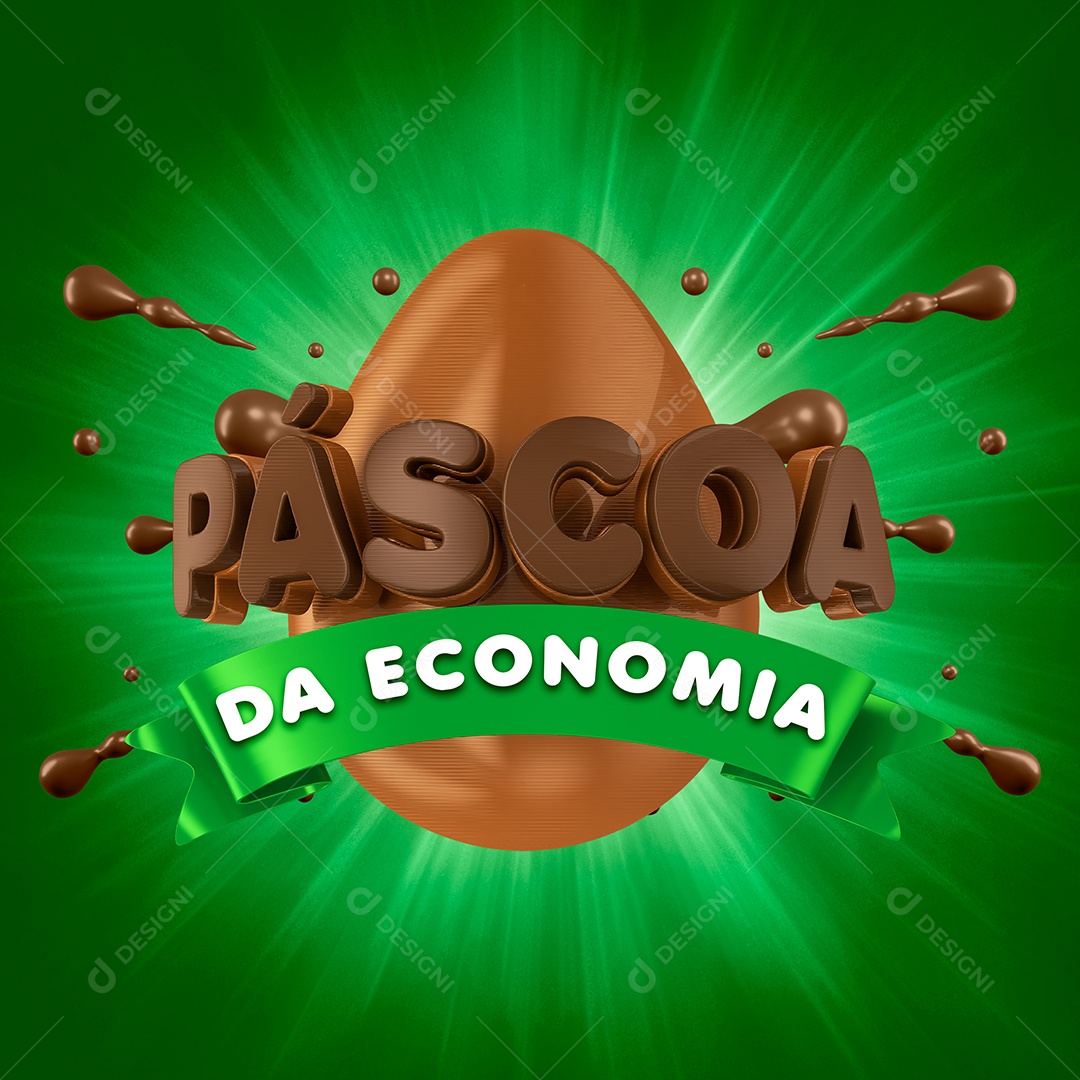 3D Stamp For Easter Composition from Economy PSD