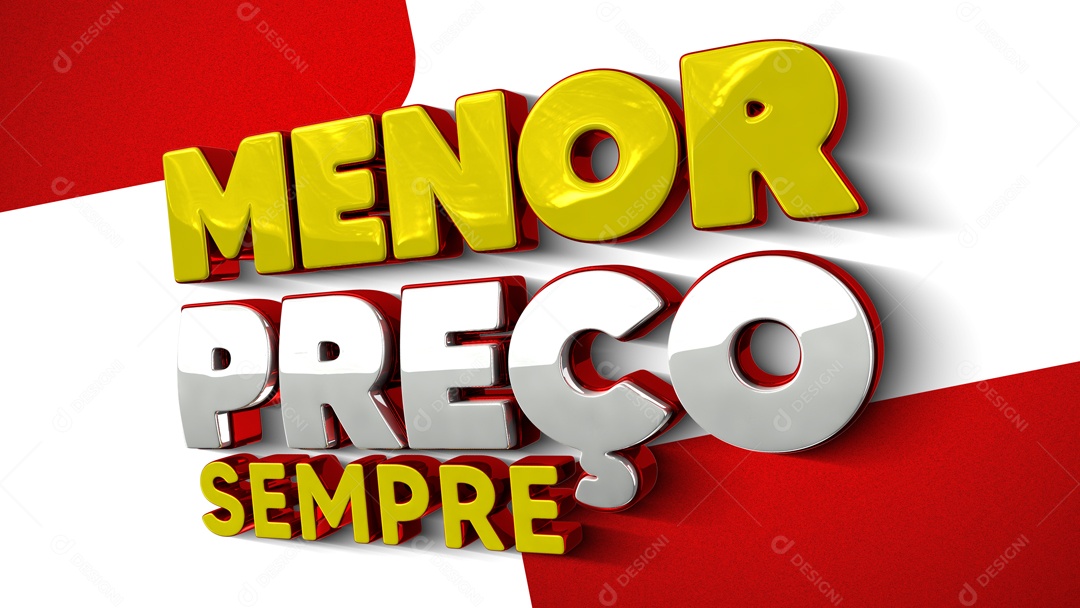 Menor Preço Sempre Selo 3D Para Composição PSD