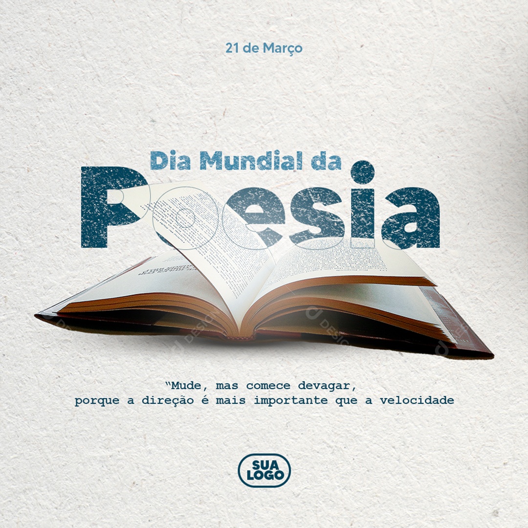 Social Media Dia Mundial da Poesia 21 De Março PSD Editável