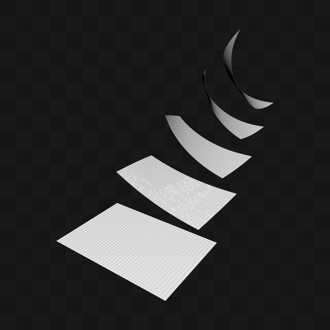 Folhas Voando -  Modelo 3D