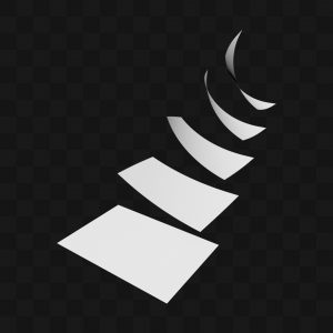 Folhas Voando -  Modelo 3D