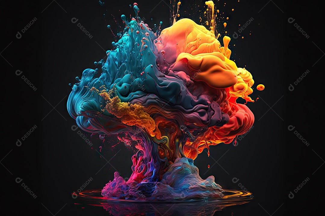 Explosão de águas coloridas