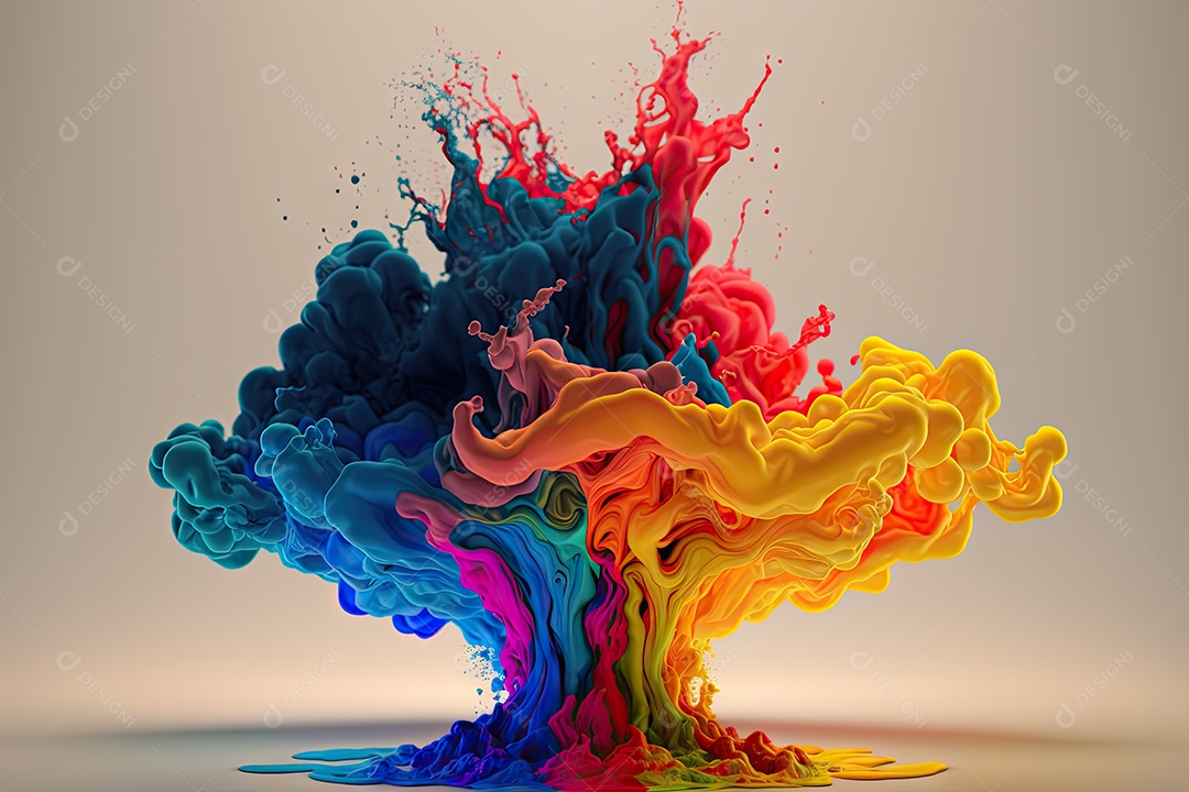 Explosão de águas coloridas