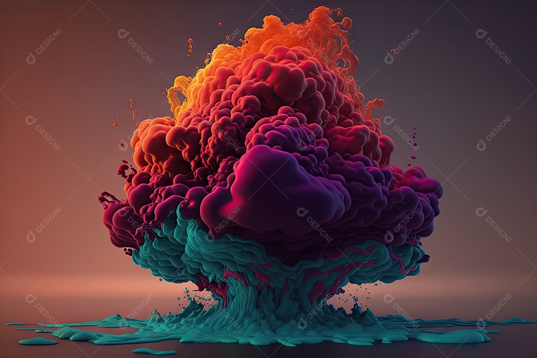 Explosão de águas coloridas