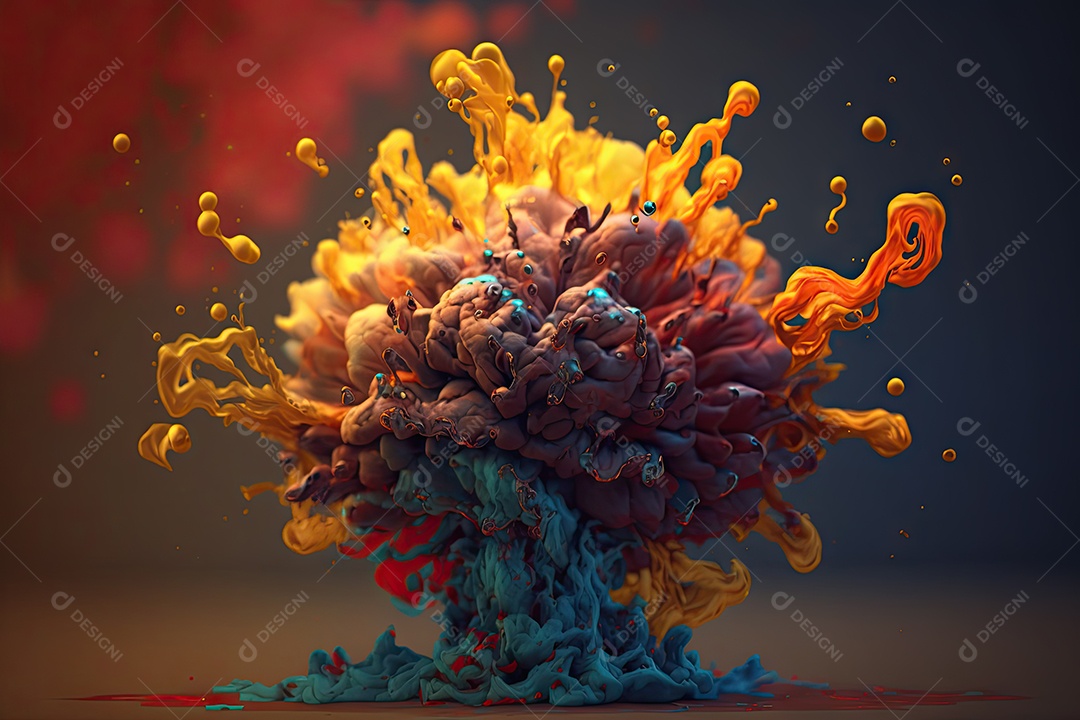 Explosão de águas coloridas