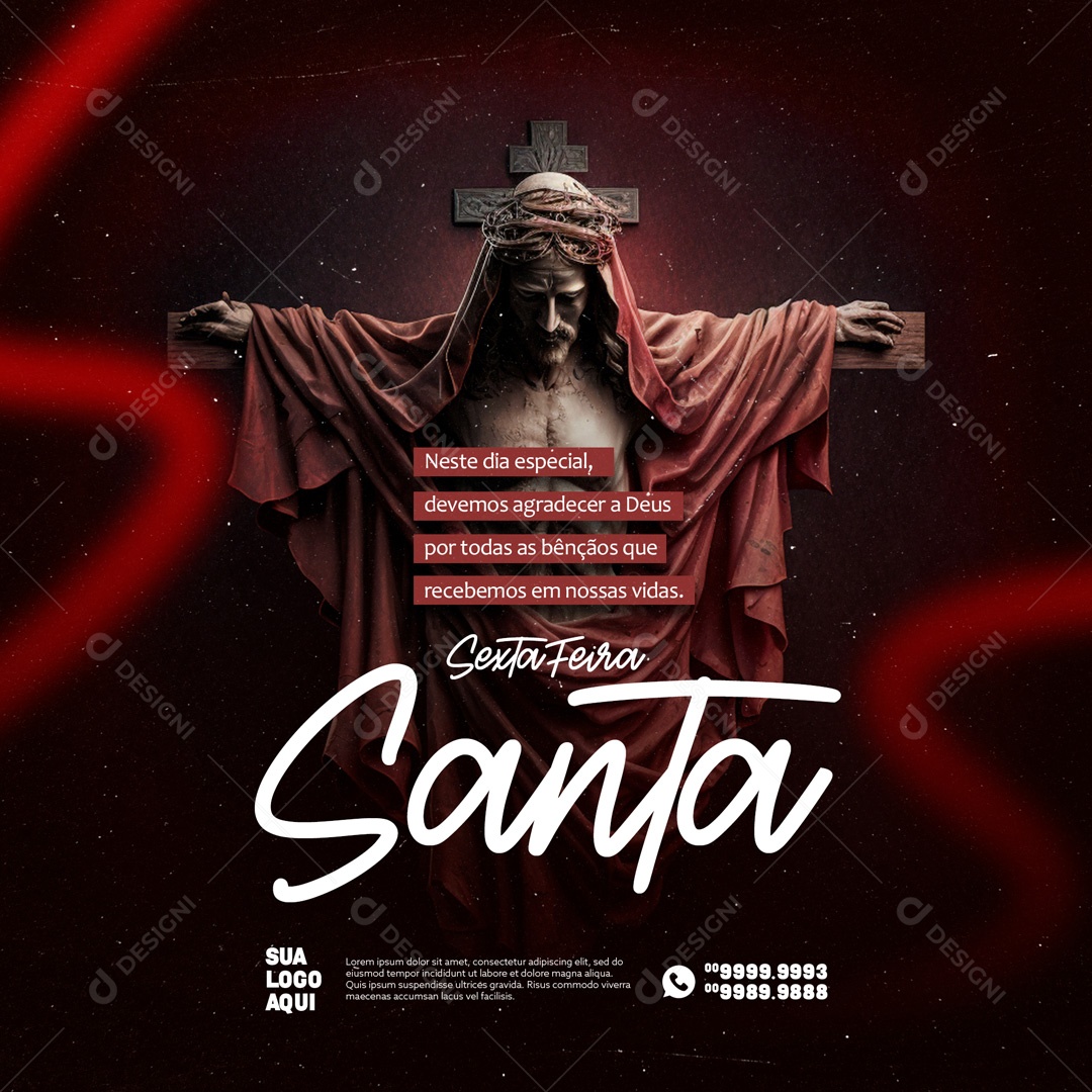 Sexta Feira Santa Jesus Cristo Social Media PSD Editável