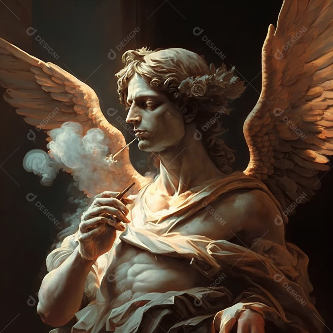 Anjo da toxicidade fumando
