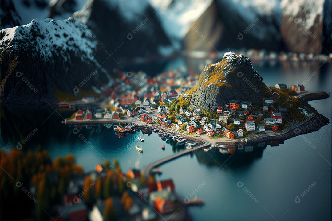 Vista aérea de cidade casas prédios