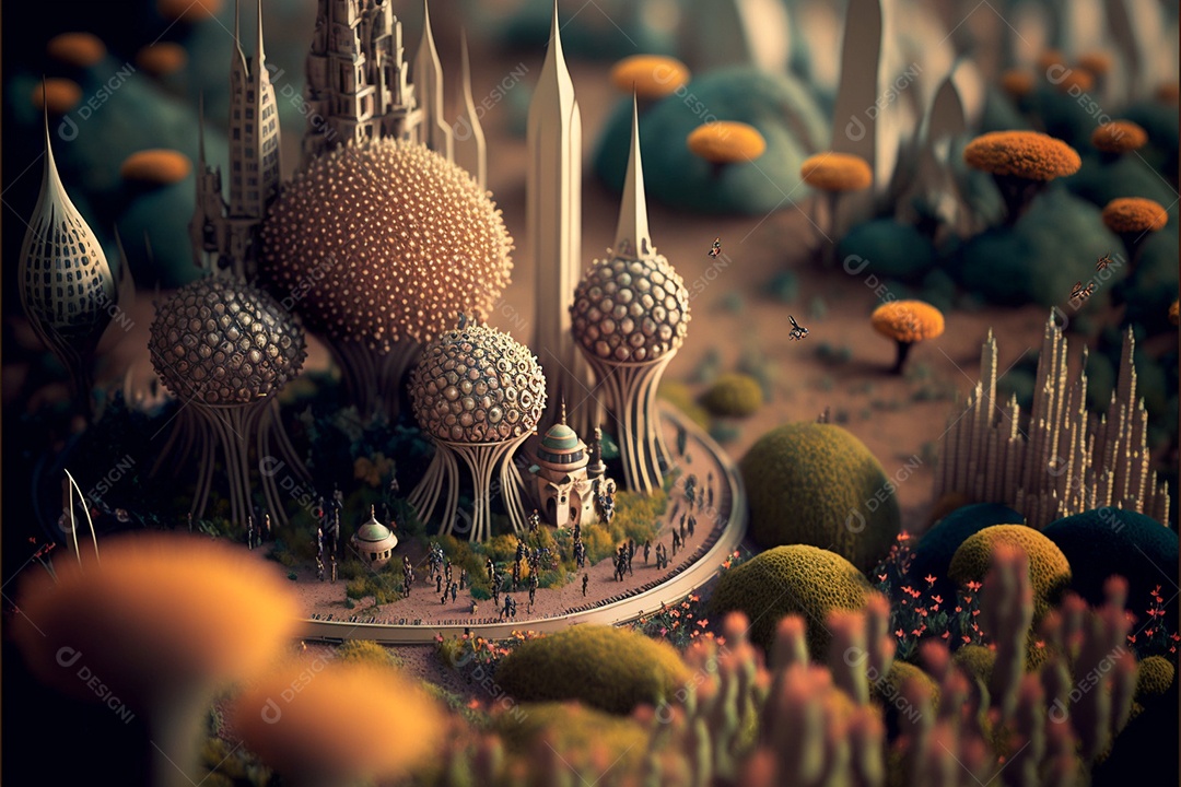 Vista aérea de cidade casas prédios