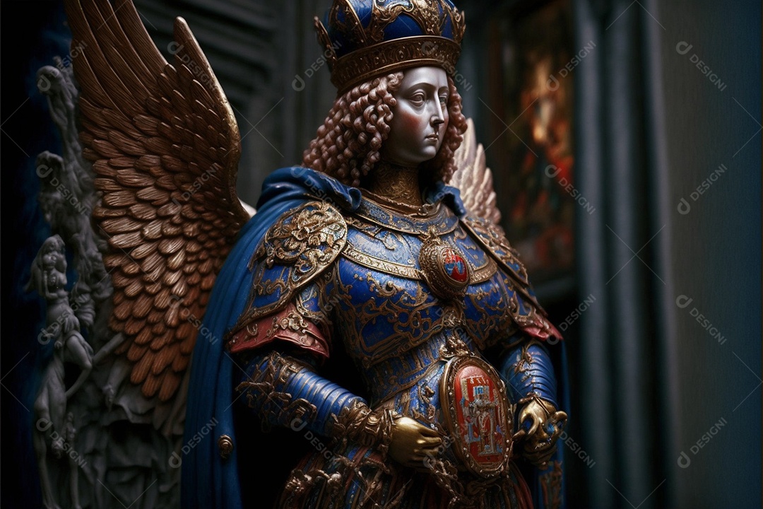 Mudança de inclinação em foto real de Giorgione do soberbo arcanjo