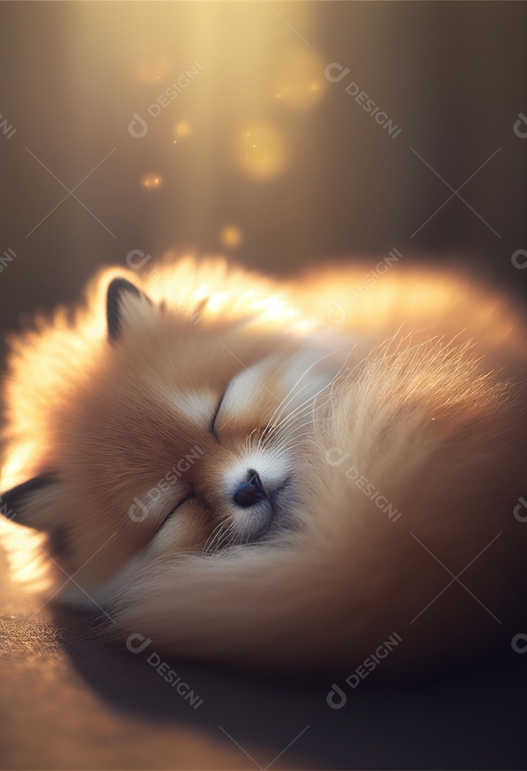 Cachorro sobre fundo desfocado