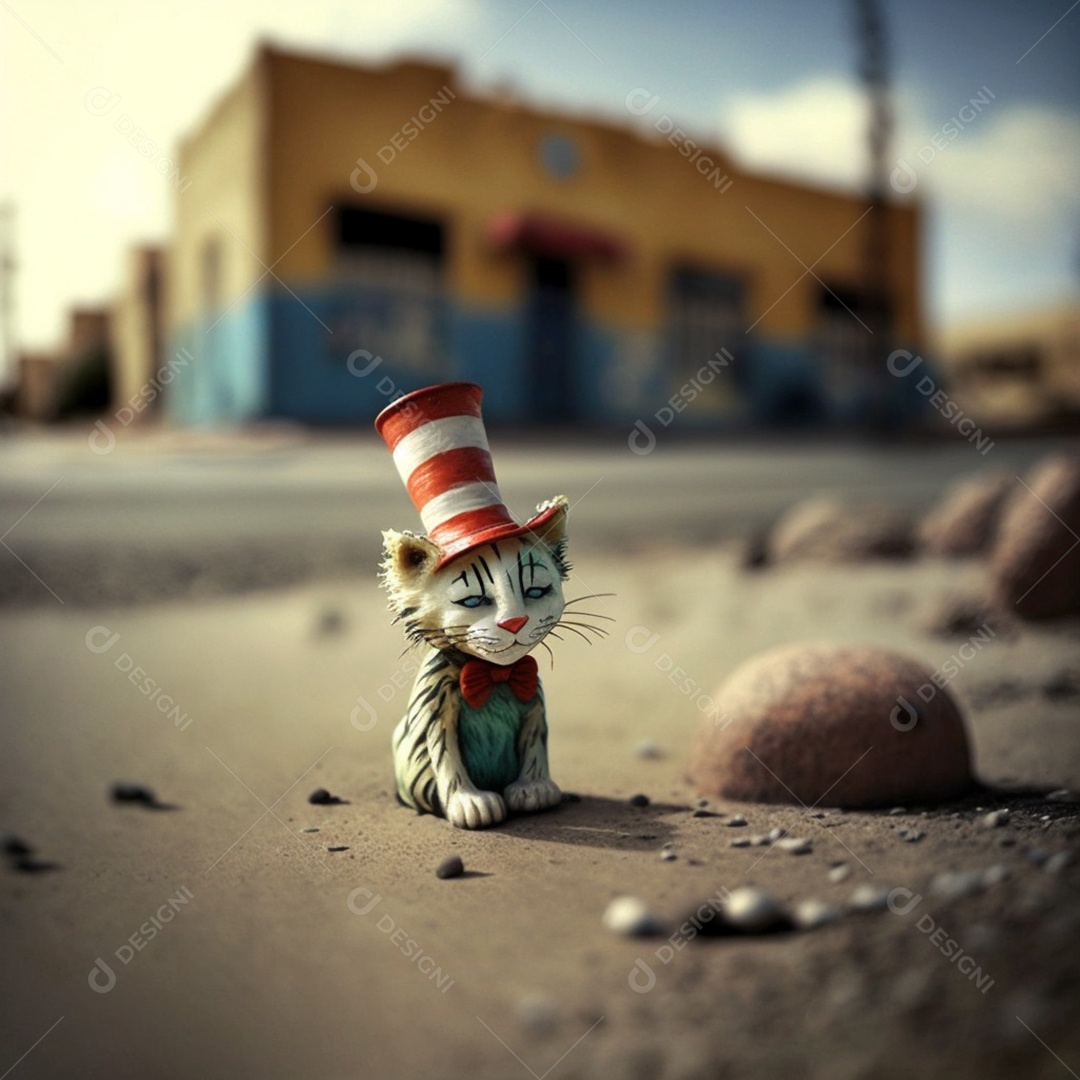 Animal sobre ruas de uma cidade