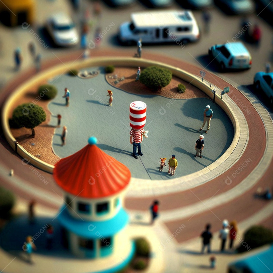 Vista aérea de cidade casas prédios