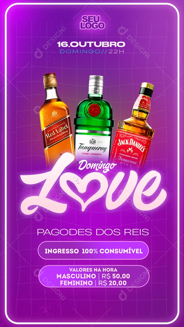 Story Domingo Love Pagodes Dos Reis Social Media PSD Editável