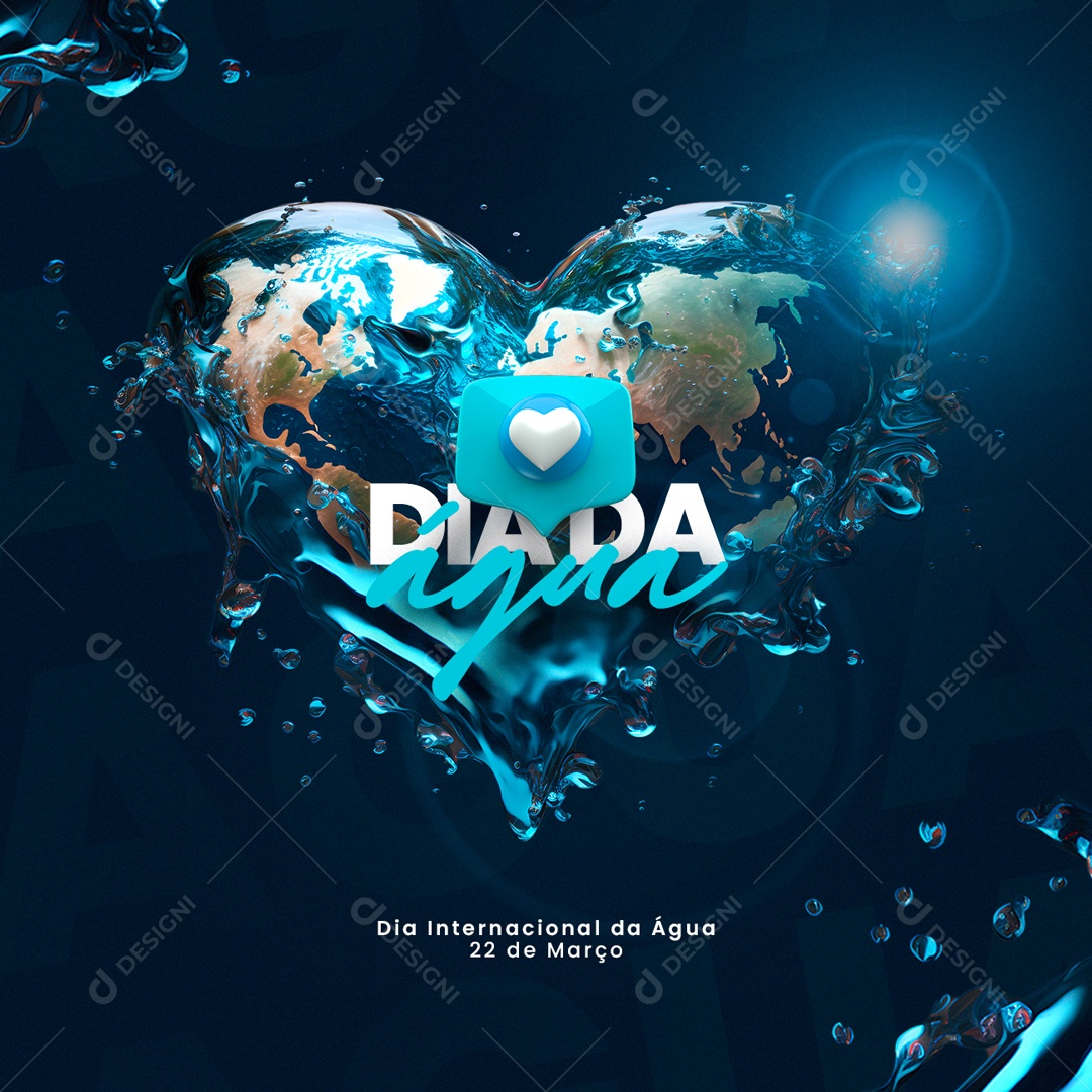 Dia da Água 22 De Março Social Media PSD Editável