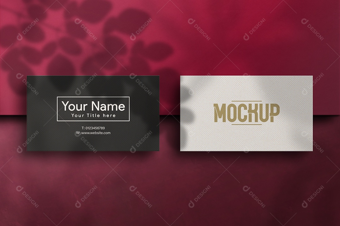 Mockup Cartão de Visita Frente e Verso PSD