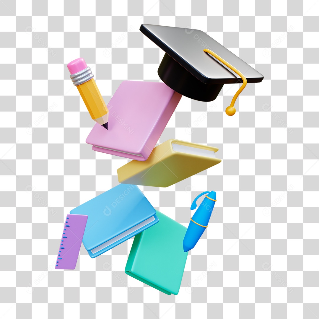 Material Escolar PNG Transparente