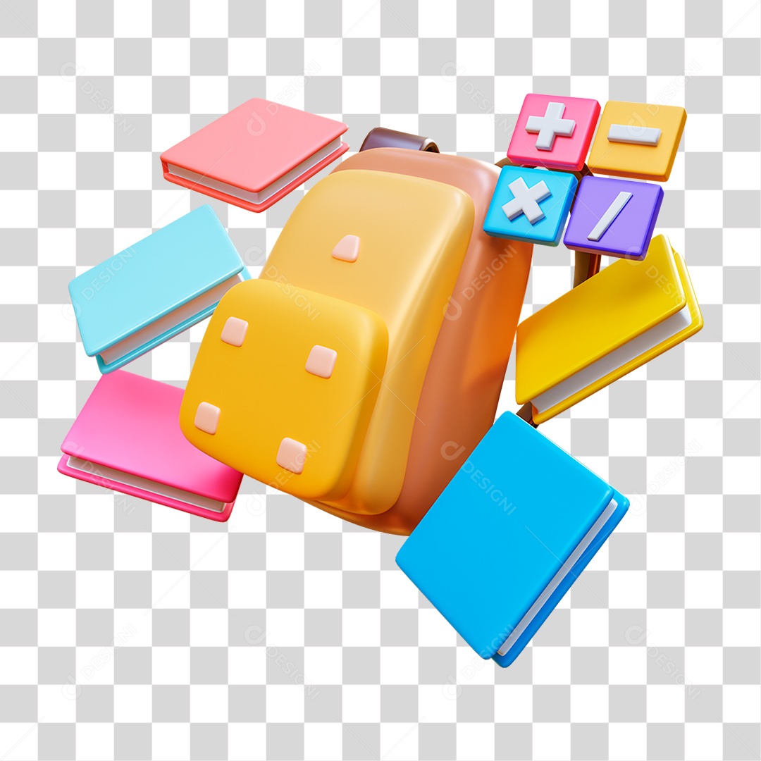 Material Escolar PNG Transparente