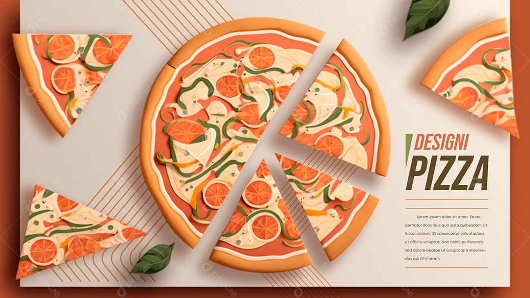 Layout Designi Pizza AI + EPS Editável
