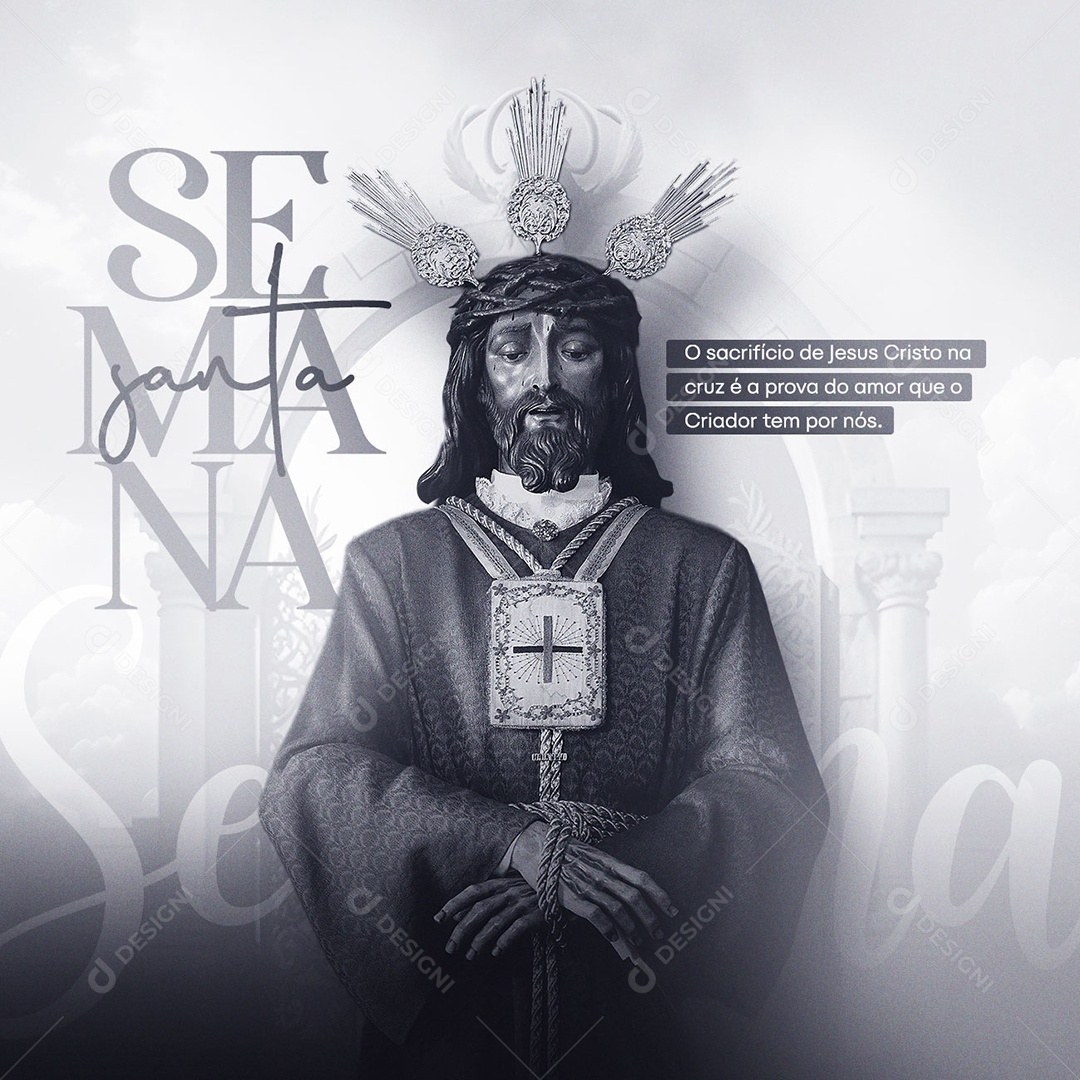 O Sacrifício De Jesus Cristo Na Cruz é a Prova Do Amor Semana Santa Social Media PSD Editável