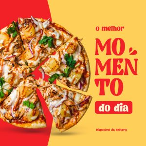 O Melhor Momento Do Dia Disponível Via Delivery Pizzaria Social Media PSD Editável