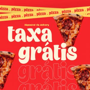 Disponível Via Delivery Taxa Grátis Pizzaria Social Media PSD Editável