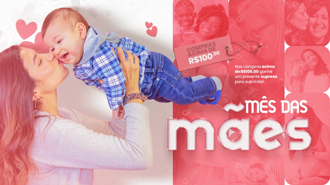 Campanha Mês das Mães Banner Social Media PSD Editável