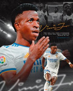 Jogador De Futebol Vini Jr Social Media PSD Editável