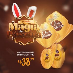 Promoção Mágia de Páscoa Venha Conferir Social Media PSD Editável